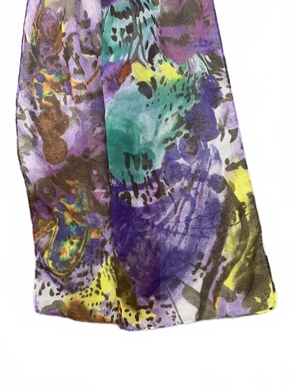 Colorful Sheer Floral Scarf